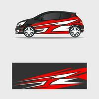 omhulsel auto sticker modern modieus rood ontwerp vector