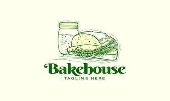 bakkerij logo sjabloon. bakkerij etiket of logo. logo voor bakkerij winkel, bakkerij, restaurant. vector illustratie