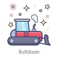 bulldozer in ontwerp vector