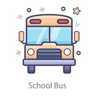 schoolbus stijl bus vector