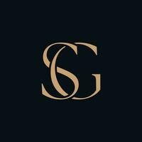 sg initialen monogram concept. logo ontwerp van brieven s en g. vector