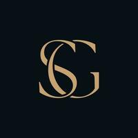 sg initialen monogram concept. logo ontwerp van brieven s en g. vector