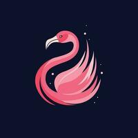 flamingo abstract vector icoon. illustratie van tropisch vogel.