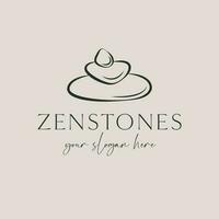 zenstenen vector logo ontwerp. balans stenen logo. yoga en meditatie logo sjabloon.