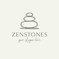 zenstenen vector logo ontwerp. balans stenen logo. yoga en meditatie logo sjabloon.