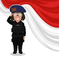 politievrouw tekenfilm vector