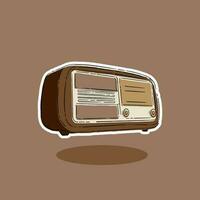 oud radio compo vector illustratie ontwerp