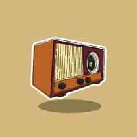 oud radio compo vector illustratie ontwerp