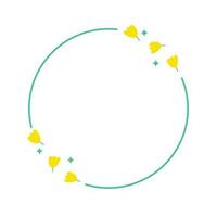 groen cirkel bloemen krans kader vector illustratie