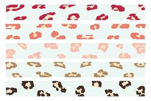 reeks van kleurrijk dier huid voor washi plakband, decoratief plakband geïsoleerd Aan een wit achtergrond. vector