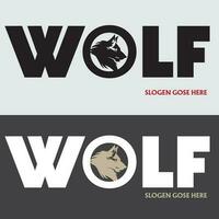 wolf hoofd icoon logo dieren in het wild icoon vector