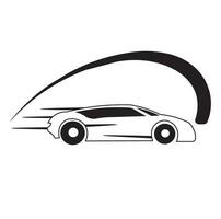 vector illustratie van hoog snelheid auto silhouet ontwerp en snelheidsmeter. geschikt voor gemeenschap, logo, auto, icoon, t-shirt ontwerp, website, sticker, concept, poster, Promotie.