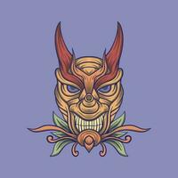 oni masker kunst illustratie hand- getrokken stijl premie vector voor tatoeëren sticker logo enz