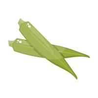 lange vinger groene pod vector