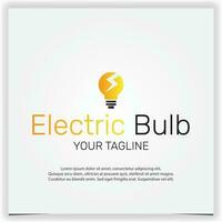 elektrisch lamp logo ontwerp sjabloon creatief premie elegant sjabloon vector eps 10