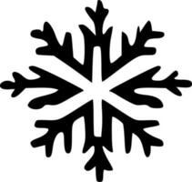 eenvoudige zwarte sneeuwvlok met afgeronde hoeken. vectorpictogram. vector