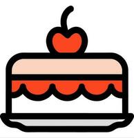 verjaardag taart vector geïsoleerd icoon.