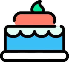 verjaardag taart vector geïsoleerd icoon.