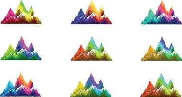 vector bergen met mooi kleuren