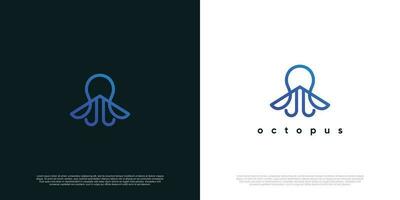 Octopus logo ontwerp vector met creatief stijl premie vector