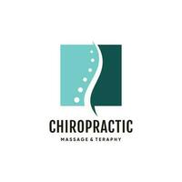 chiropractie logo vector ontwerp voor gezondheidszorg