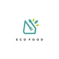 biologisch voedsel logo ontwerp met vers en uniek idee vector