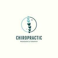 chiropractie logo ontwerp met vers en creatief abstract idee vector