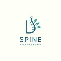 chiropractie logo ontwerp met vers en creatief abstract idee vector