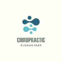 chiropractie logo ontwerp met vers en creatief abstract idee vector