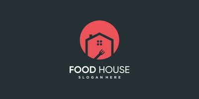 voedsel huis logo ontwerp verzameling met modern concept vector