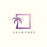 palm boom met creatief idee logo ontwerp vector