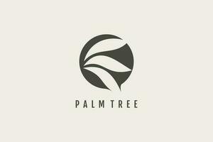 palm boom logo ontwerp vector met modern concept