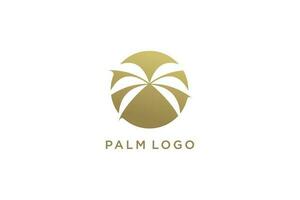 palm boom logo ontwerp vector met modern concept