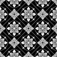 damast naadloos patroon. prima vector traditioneel oosters zwart en wit ornament