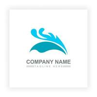 oceaan golven logo sjabloon oceaan vector gemakkelijk en modern logo ontwerp geschikt voor logos van mineraal water bedrijven, drinken water bedrijven en veren. gemakkelijk logo
