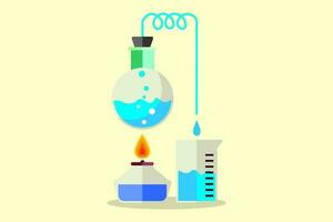 chemie en biologie tentamen gereedschap vector