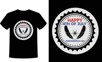 gelukkig 4e van juli onafhankelijkheid dag t-shirt vector