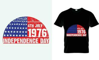 4e juli 1976 onafhankelijkheid dag t-shirt vector