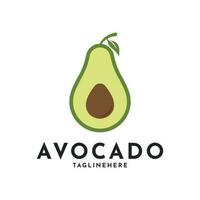 avocado fruit logo ontwerp sjabloon vector