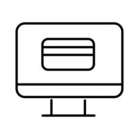 creditcard met online betaalmethode voor desktopbetalingen vector