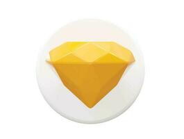 diamant icoon 3d renderen illustratie vector