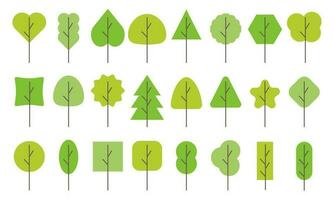 groen boom vector icoon set. vector illustratie