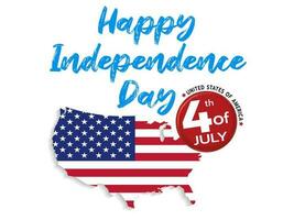 gelukkig onafhankelijkheid dag. 4 th juli. het is de dag vieren onafhankelijkheid dag, gelukkig vakantie vector