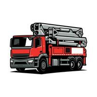 beton pomp vrachtauto illustratie vector