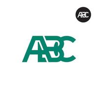 brief abc monogram logo ontwerp vector