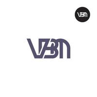 brief vbm monogram logo ontwerp vector