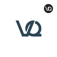 brief vq monogram logo ontwerp vector