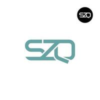 brief szq monogram logo ontwerp vector