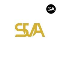 brief sua monogram logo ontwerp vector