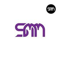 brief smm monogram logo ontwerp vector